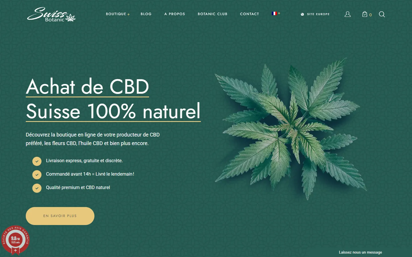 Aperçu de la boutique en ligne Swiss Botanic
