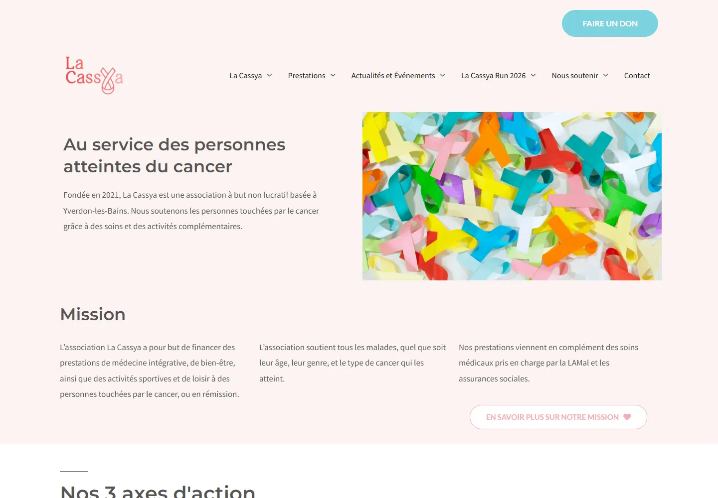 Aperçu du site La Cassya, association basée à Yverdon-les-Bains