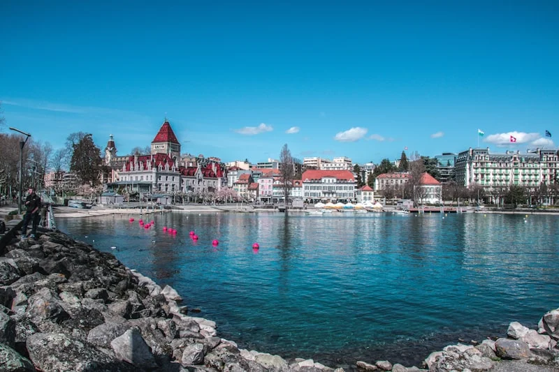 Vue de Lausanne et du lac Léman