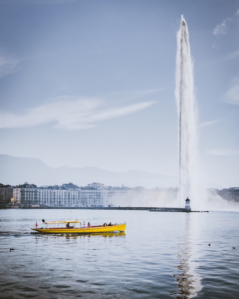 Vue du Jet d'eau de Genève