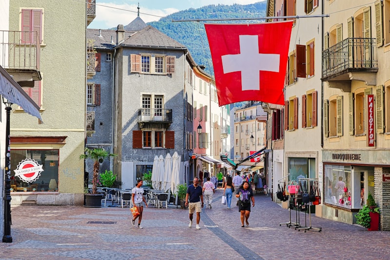 Vue de Sion et des Alpes valaisannes