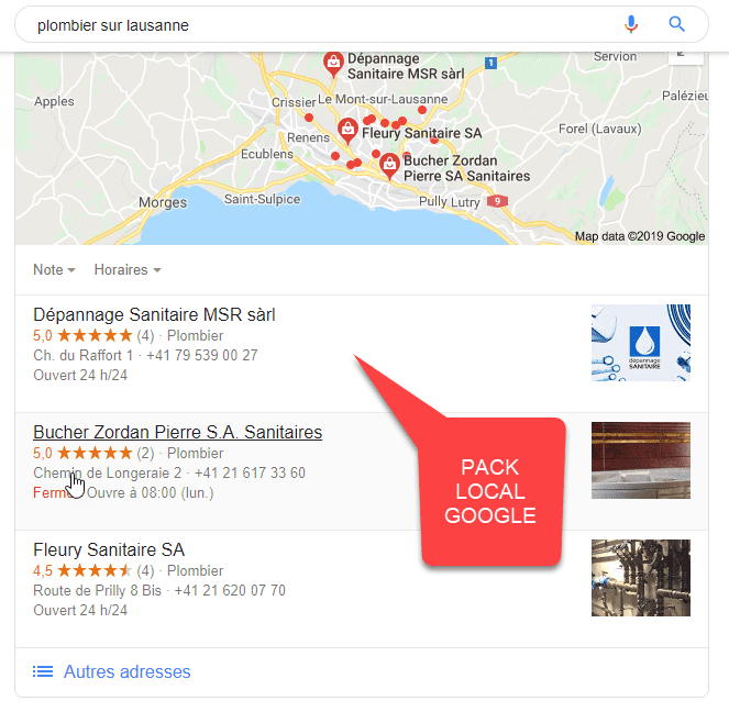 obtenir la première position sur google local