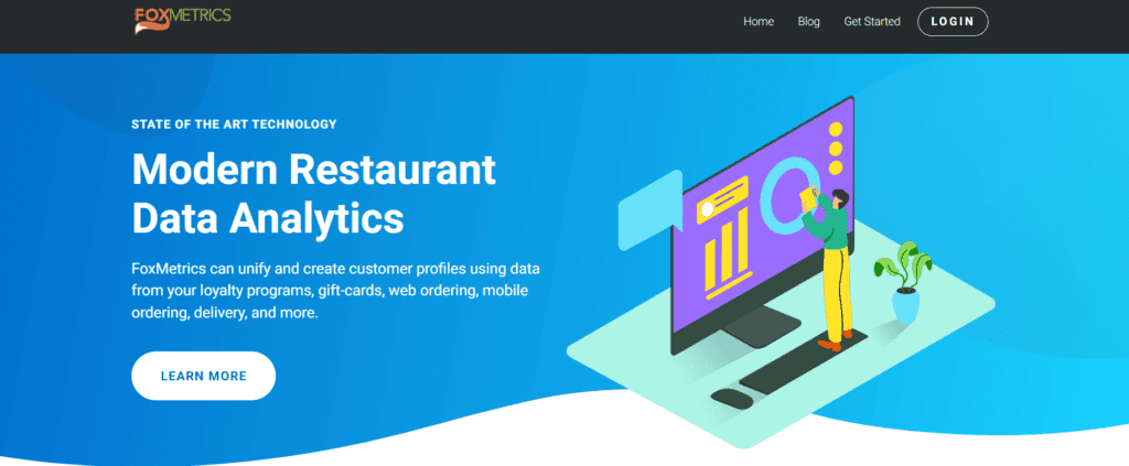 Thème d'analyse de données de restaurant moderne pour WordPress, avec des options d'intégration de Google Analytics.