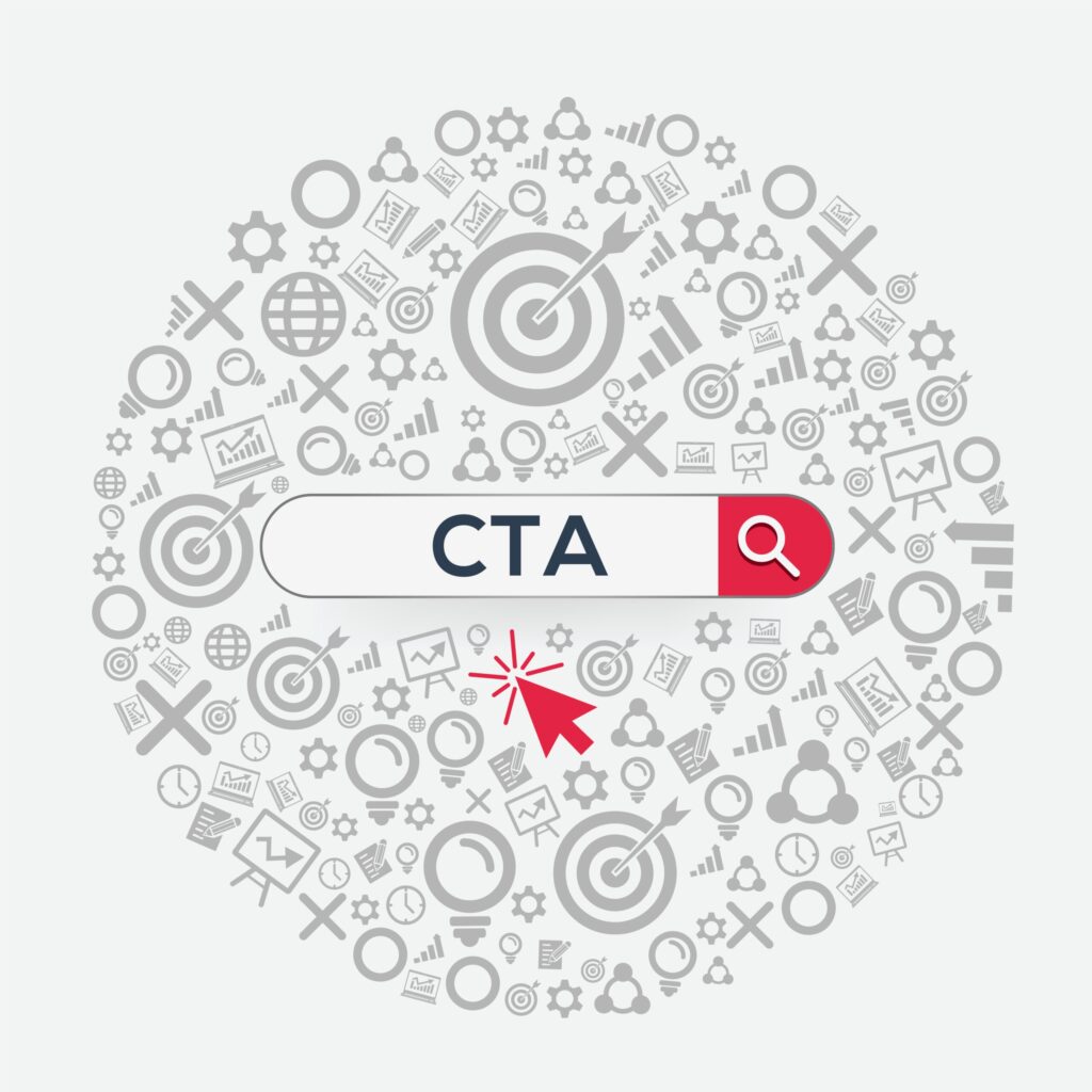 Un cercle avec le mot cta au milieu, maîtrisez qualité.
